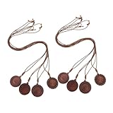 Homoyoyo 8 Piezas De Collar Hueco De Madera Bandeja De Joyería DIY Base De Colgante Vacía Cuentas De Madera Para Bisel De Fotos Cadena Colgante DIY