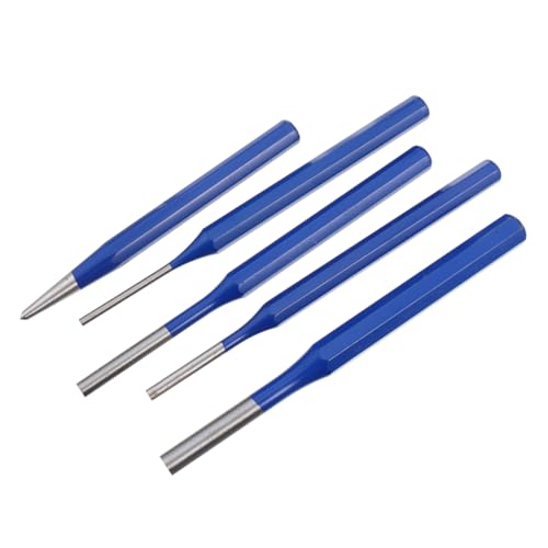 KALLORY 5-piece Pin Punch Set Drilling Pins Tool Cylindrical Punch 3mm-8mm Center