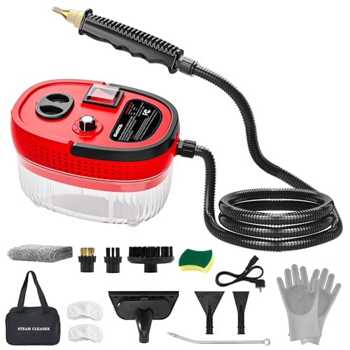 SMAYDA Handheld Steam Cleaner Portable High-pressure Steam Cleaner with 3 Brushes and 1 Glass...