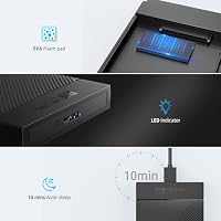 Festplattengehäuse 2,5 Zoll SANZANG USB 3.0 Festplatte Gehäuse mit USB 3.0 Kabel Werkzeugloses für 2 5 Zoll SATA SSD und HDD in Höhe 9.5mm 7mm, UASP & Trim unterstützt – Ansicht 5