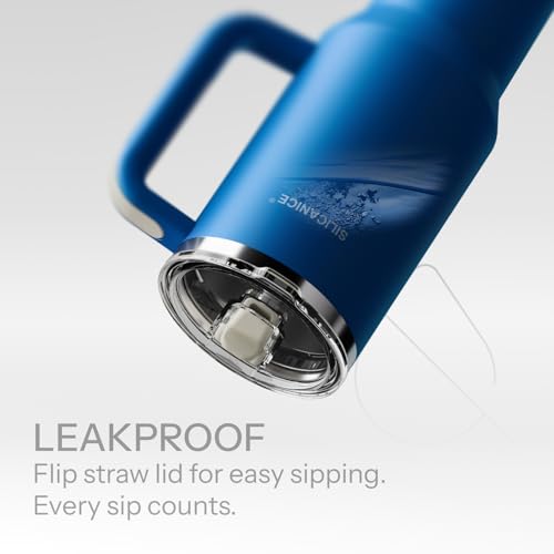 Easy Clean Pro Tumbler - 40 oz Water Bottle with Handle & Quick-Disassemble Flip Straw, Leak Resitance,Double Wall Insulated Stainless Steel, Dishwasher Safe, BPA-Free,Gifts for Women & Men image 5