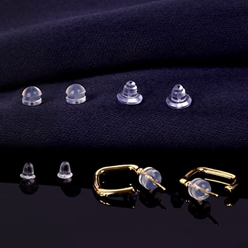 6 Sizes Earring Backs Rubber, Arritz 300Pcs Soft Silicone Earring Backs Replacements For Studs, Hook Earring, Hoops #TOP3