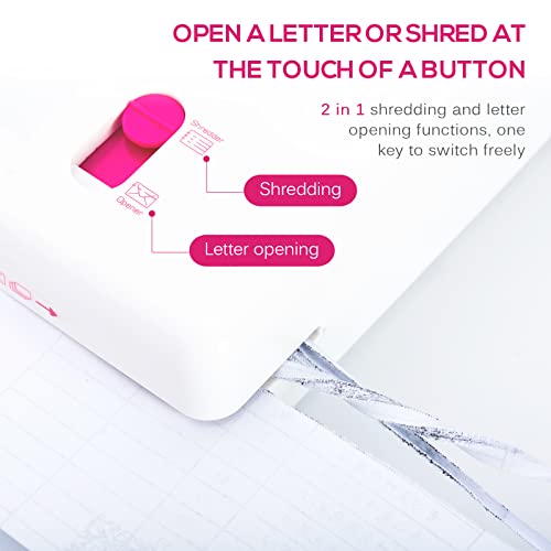 Multifunctional Mini Shredder,Professional Strip Cut Paper Shredder/Cd/Credit Card Shredder Without Wastebasket, Compact 3 In 1 Shredder,Security Stamp For Personal Identity,Electric Letter Opener #TOP3