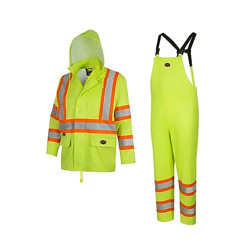 Pioneer Hi Vis Lightweight Waterproof Safety Rain Suit