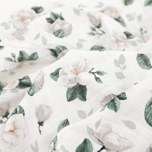Image of Little Unicorn 100% Certified Natural Organic Cotton Muslin Swaddle Blanket 2 Pack | Giftable Set of 2 swaddles (Magnolia)