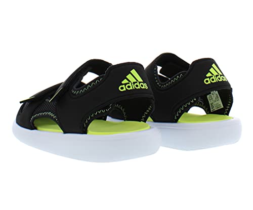 adidas Water Sandal Ct Boys Shoes Size 2, Color: Black/Yellow4
