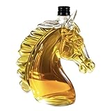 Pferdes Whisky Dekanter, 350 Ml Klarglas Pferdekopf Whiskykaraffe, Whiskyflasche Glaskaraffe Für Väter, Männer, Ehemänner, Freunde, Feiertage, Hochzeiten