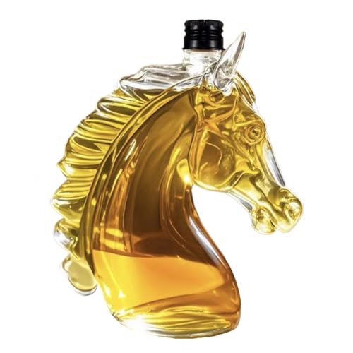 Garrafas para Whisky, 350 ml, accesorio para bar con forma de cabeza de caballo,dispensador para licores en – para fiestas de boda, vino, bourbon, brandy, vodka, coñac, tequila
