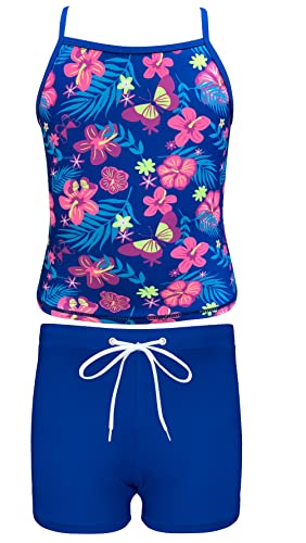Image of SHEKINI Girls Two Piece Tankini Sets Bathing Suits with Boyshorts Kids Sport Swimsuits