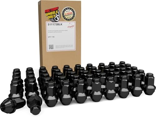 Image of Wheel Accessories Parts 40 Pcs M14x2 Thread OEM Style Lug Nuts 2.125 inch Long Black 13 /16 inch 21mm Hex Hex Fits Ford Expedition F-150 | Lincoln Mark LT Navigator 4L3Z-1012-A |611-288
