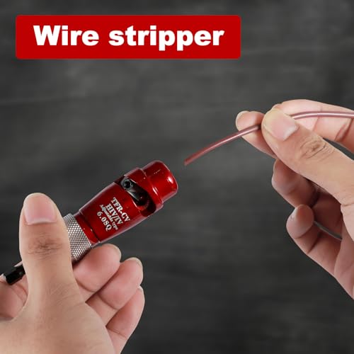 Cable Wire Stripper, 2024 New Aluminum Alloy Cable Twisting Stripping Tool with Wrench, Portable Power Drill Wire Stripper Cutter Tool Screwdriver Hand Drill Cable Stripper for Hand Drill (3 Pcs)