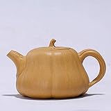 Nombre de la tetera: NanGua Generic Brands Zisha Tetera 280Ml Realista Mini Calabaza En Forma Hecha A Mano Vintage Único Oriental Original Diseño Antiguo Mineral Crudo Arcilla Púrpura Tetera De Cerámica para Té De Hojas Sueltas