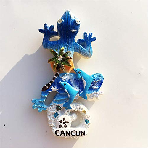 Imán decorativo 3D Cancun México para refrigerador miniatura 4
