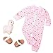 Our Generation BD30388Z Puppen Outfit Rosa Srampler mit Lama, Bunt