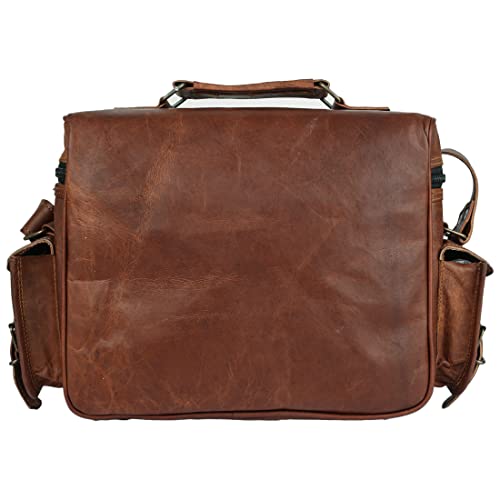 Leather Messenger Bag for Camera