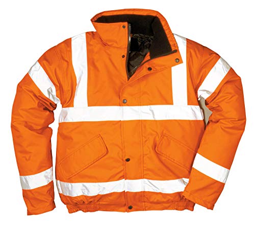 Bomber haute visibilité orange contre le froid avec doublure matelassée taille 2XL