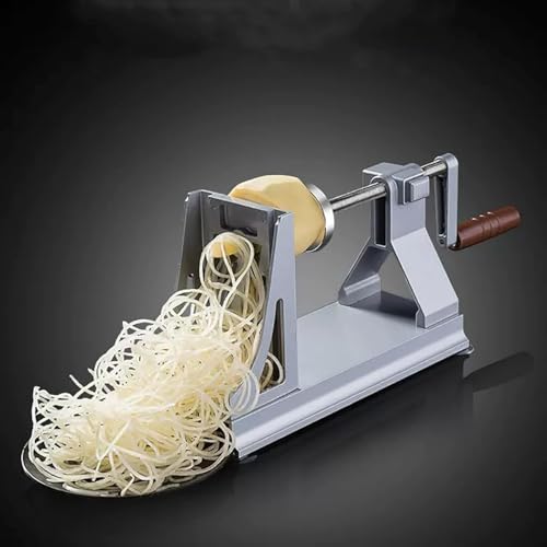 Espiralizador de verduras de acero inoxidable con 3 cuchillas para rallar rápidamente, fácil de usar y limpiar, perfecto para cocina y comedor