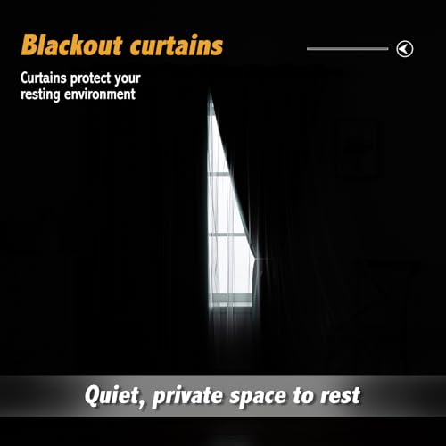 Image of Anytime Double Layer Blackout Curtains 2 Panels， 52Wx84L,Dark Green | Sheer And Fabric Window Drapes Grommet Top Solid Color Bedroom Living Room Home Decor