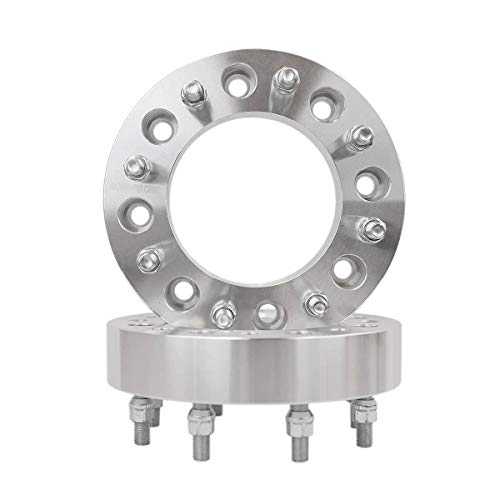 2pc Wheel Spacers Adapters 4" (2 inch Per Side) for 8x200 Vehicle to 8x200 Wheel Patterns with M14-1.5 Threads - Ford Super Duty F-350 Dually Only 2005-2014 Heavy Duty 8 Lug