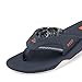 REEF Fanning Mens Bottle Opener Flip Flop, Arch Support, Durable Outsole, Water Friendly, Navy/Orange Tropic, 8