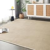 Keusnix カーペット ラグ ラグマット滑り止め付 洗える 200×240cm ベージュ