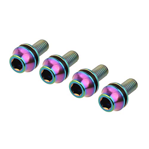 Image of Titanium M5x12mm with Washer Bicycle Water Bottle Cage Bolt 4 Pack
