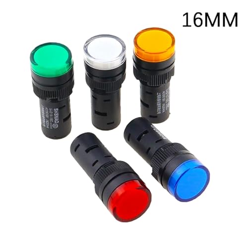 Voyant d'alerte LED 16mm blanc haute visibilité 110V pour sécurité réseau - 2