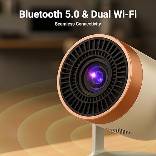 Image of LAPCARE LLP-012 LED Projector with 1080p HD Resolution, Rotatable Design, Built-in Streaming Apps, 2500 Lumens, Screen Mirroring, 3 W Speaker, 1 GB RAM & 8GB ROM (White)