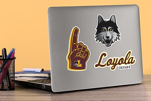 Image of Loyola University Chicago 8ct Vinyl Large Deluxe Stickers Variety Pack - Laptop, Water Bottle, Scrapbooking, Tablet, Skateboard, Indoor /Outdoor - Set of 8