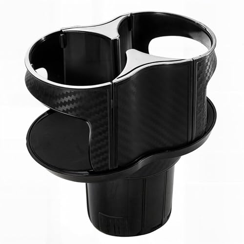 Xygobla Car Cup Holder Expander 2 In 1 Universal Double Car Cup Holder Expander Adapter with Expandable Base Multifunctional Vehicle-Mounted Cups Mount Extender for Most Water Cups Bottles Drinks