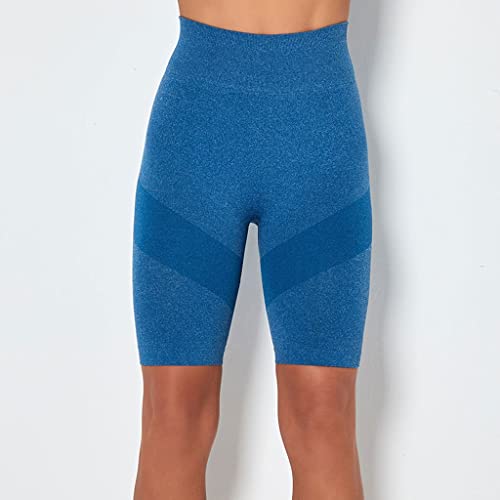 Shorts de yoga marins taille haute cuissard de sport court femme