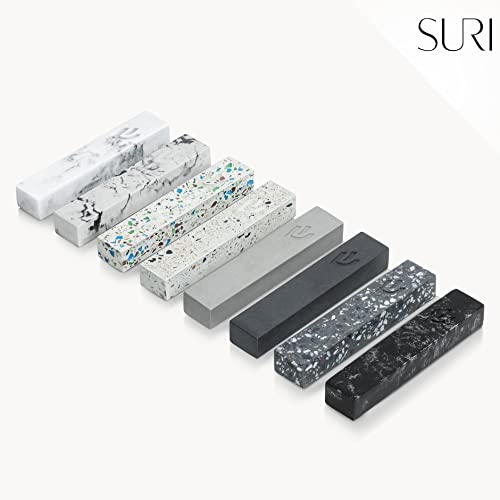 Suri Marble White Contemporary Mezuzah Case With Scroll For Door, Self Stick 5” Mezuza Protection Cover For Indoor And Outdoor, Housewarming Present And Home Blessing Jewish Gift #TOP7