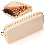 Fenit Line Large Silicone Makeup Brush Holder with a Secure Zip, Perfect as a Travel Brush Holder. Y