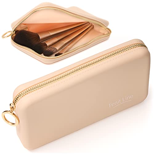 Fenit Line Large Silicone Makeup Brush Holder With A Secure Zip, Perfect As A Travel Brush Holder. Your Brushes Will Stay Projected & Organized #TOP26