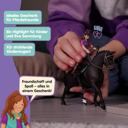 7. Bild von SCHLEICH Horse Club | Lisa & Storm 42541 | bewegliche Mädchenfigur | mit Pferde Zubehör | tolles Geschenk für Mädchen und Jungen | Pferde Spielzeug ab 5 Jahren | 10 Teile | exklusiv bei Amazon