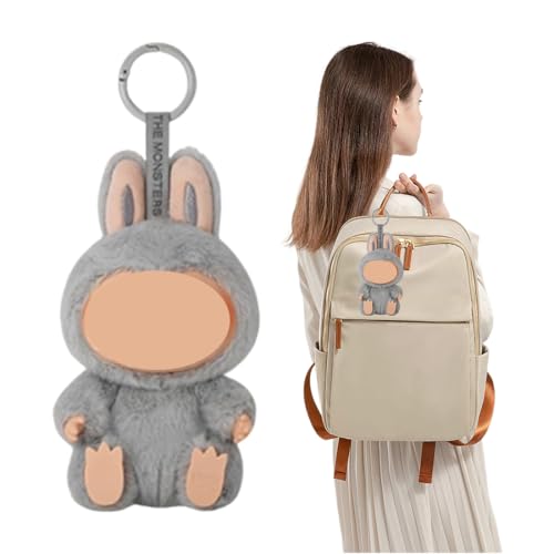 Llaveros de peluche La-bubu, marionetas La-bubu, tarjeta colgante de peluche La-bubu, muñeco de peluche La-bubu, llavero de peluche de 17 cm, llavero de cumpleaños para niños (HEHE)