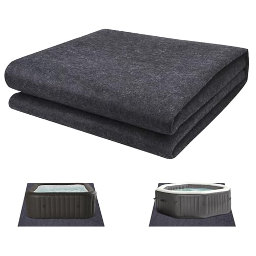 Image of SINBLUE Hot Tub Flooring Mat Waterproof Square Mat 7.5 x 7.5 FT for Inflatable Hot Tub Outdoor Protector Backing Prevents Liquid Penetration for Protect Floor