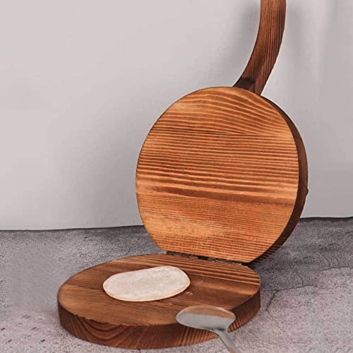 Pologmase Wooden Tortilla Press Maker, Wood Dough Dumpling Skin Maker Presser, Manual Dough Pressing Tool, Dumpling Jiaozi Skin Maker Presser Tools For Home Kitchen Restaurant, Dough Presser Tool #TOP4