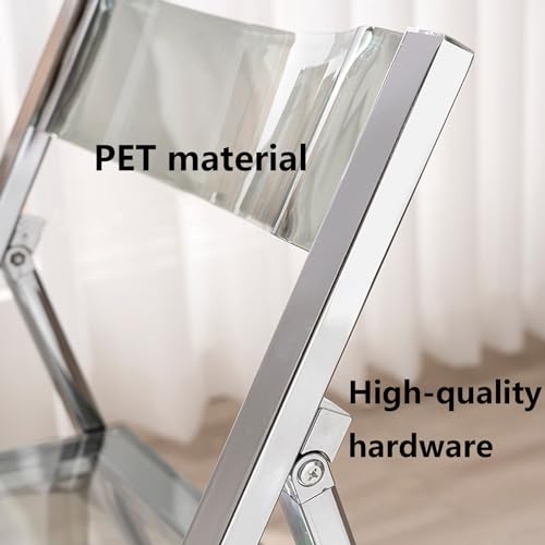 Sillas plegables comodas de plastico transparente con respaldo para visitas 3