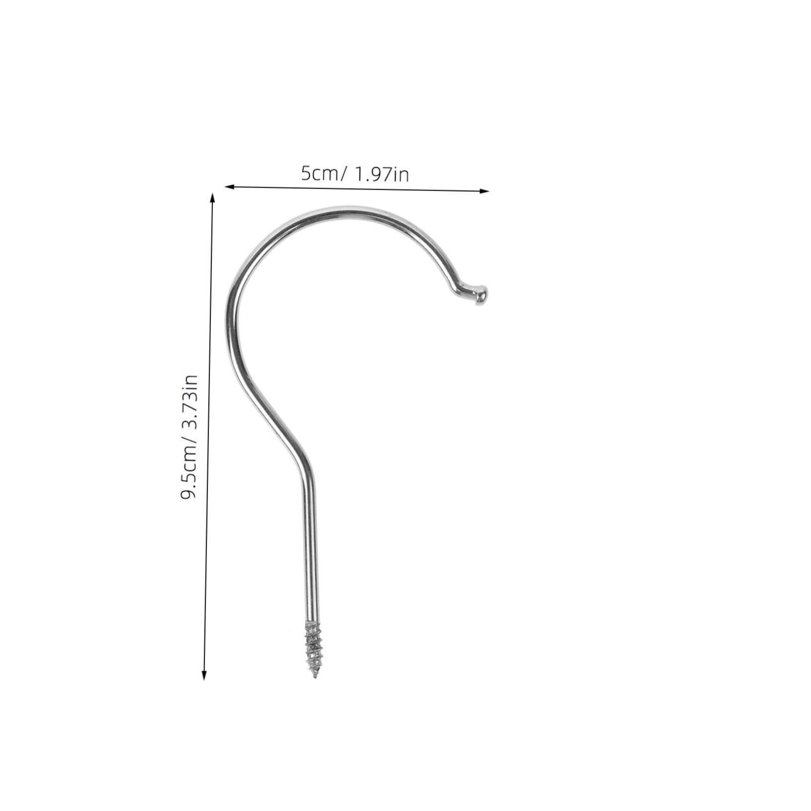 OUNONA 10pcs Big Hooks for Clothes Hangers Screw-in Hanger Connector Hooks Heavy Duty Cast Iron for DIY Storage