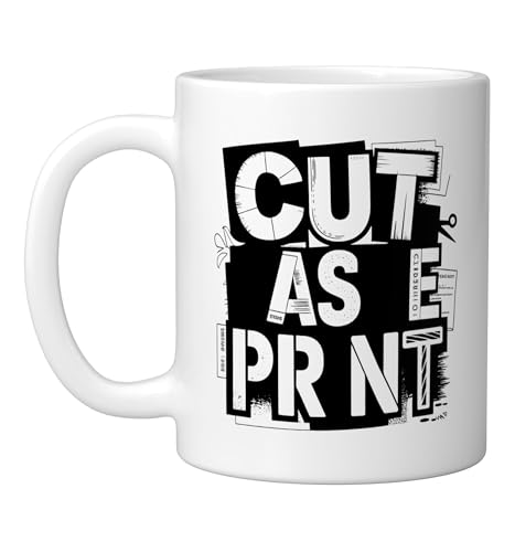 Zine Maker Cut Paste Print Aesthetic Identity Publisher Diy Ceramic Mug, White