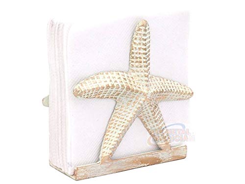 The Metal Magician Servilletero, diseño de estrella de mar, color blanco roto Cover