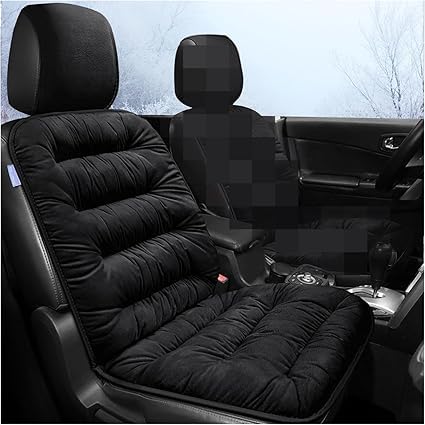 2 Stück Auto Vordersitzbezug für Jeep Commander 2018-2023, Auto Sitzbezüg Autositzkissen Autositzbezug Auto Vordersitz Sitzauflage im Winter Auto Innenraum Zubehör,A-Black