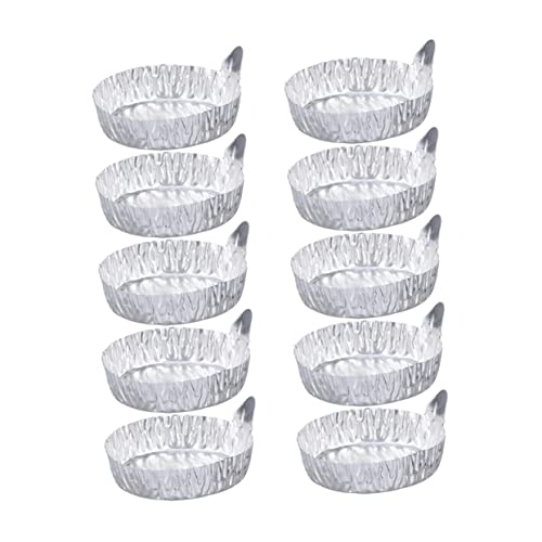 CIYODO 10pcs Small Weighing Boats Aluminum Weighing Dishes Trickler Aluminum Small Weighing Boat Pour Boat Tray Chemistry Weigh Boat Pans for Reloading Aluminum Pans Weigh Tray Silver
