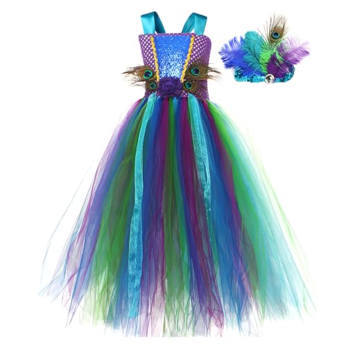 Vestido princesa para niñas con tutú de malla transpirable y sombrero divertido