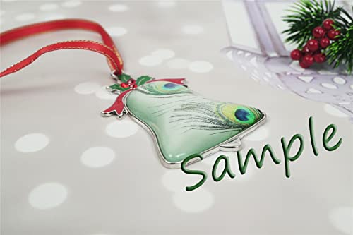 Xutai Glass Metal Christmas Hanging Bell Cute Skulls Floral Christmas Ornament Xmas Ornament Holidays Decoration #TOP5