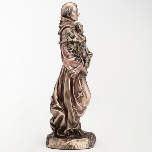 Estatua Saint Anthony y Niño Jesús 15.9 cm Resina Bronce miniatura 7