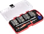 Amazon Basics 51-Piece Precision Screwdriver Bit Set, Micro Repair Tool Kit with Torx, Tri-Wing, Hex and Phillips Bits, Magnetic Case for Laptops, Smartphones, Watches and Small Electronics