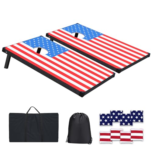 Jeu de cornhole de taille moyenne pour s'amuser facilement entre adultes