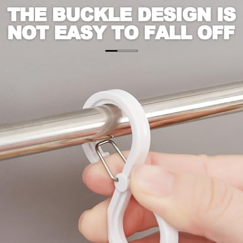 QEDBOJE 10 Stück Anti-Drop Aufhänger - S-förmige Haken für Küche, Badezimmer, Schlafzimmer, Büro, Garten